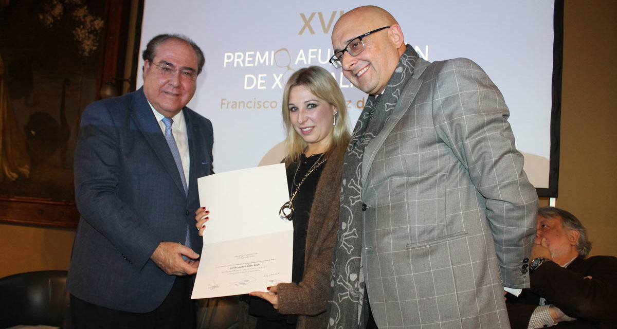 Inma López Silva recibe el XVI Premio Afundación de Xornalismo Fernández del Riego