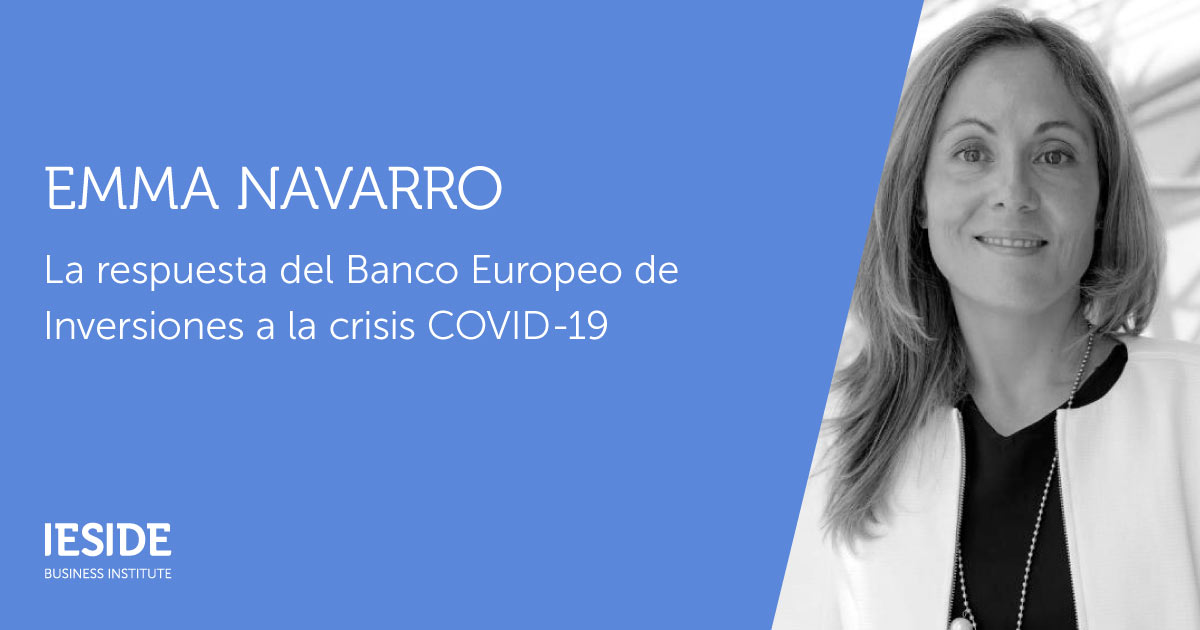 La vicepresidenta del BEI presenta en IESIDE sin muros las medidas financieras ante la crisis provocada por la COVID19