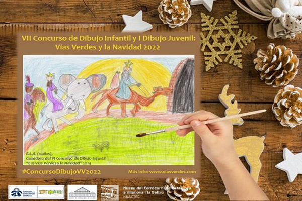 La Fundación de los Ferrocarriles organiza el concurso de dibujo infantil y juvenil «Las Vías Verdes y la Navidad»