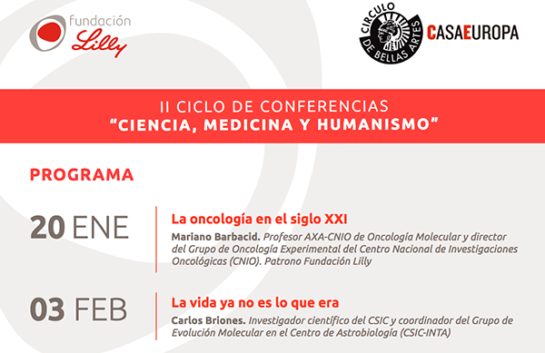 «La vida ya no es lo que era», conferencia de Carlos Briones en el II ciclo de conferencias de Fundación Lilly y el Círculo de Bellas Artes