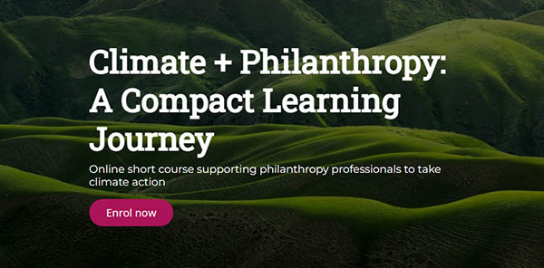 Convocatoria de Fundaciones por el Clima para el curso Climate + Philanthropy
