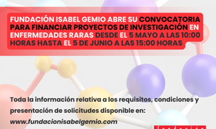 La Fundación Isabel Gemio abre su convocatoria para financiar proyectos de investigación en enfermedades raras